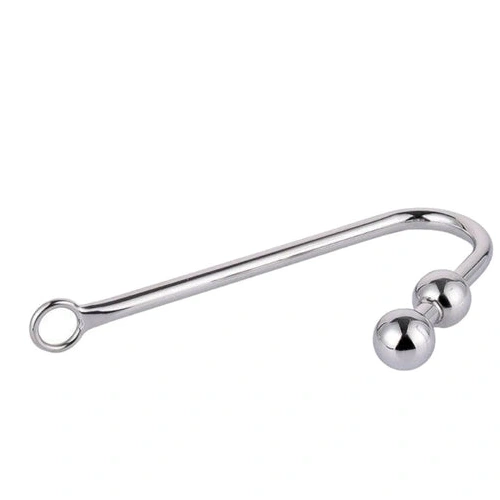 Anal Hooks Pleasurable Stainless Hook Anal Two Steel 4417 Balls 0923